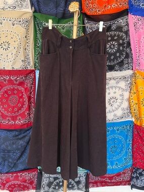 Vintage 70s/80s Banjo Dallas, Texas Gaucho Cropped Western Pants